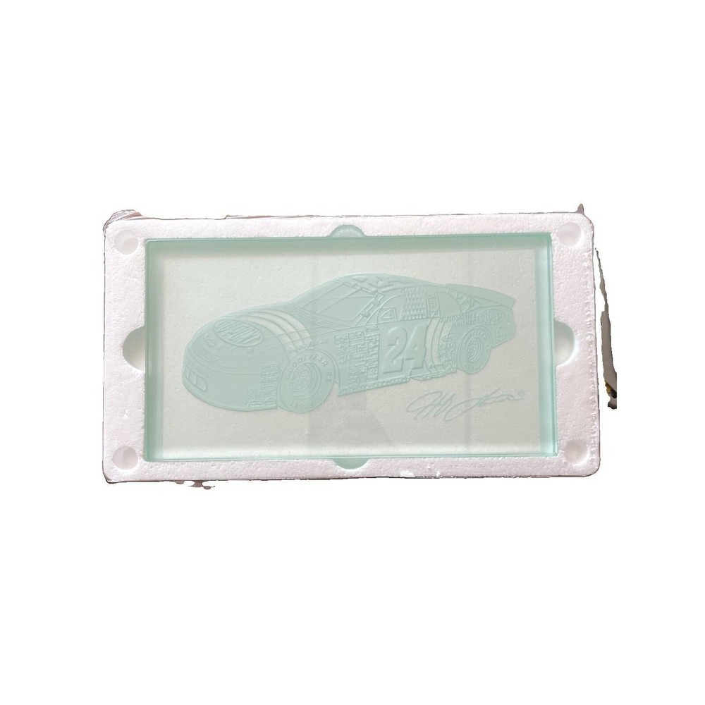 Jeff Gordon #24 Dupont Etched Glass Cube on Illuminated Base 1 of 1008